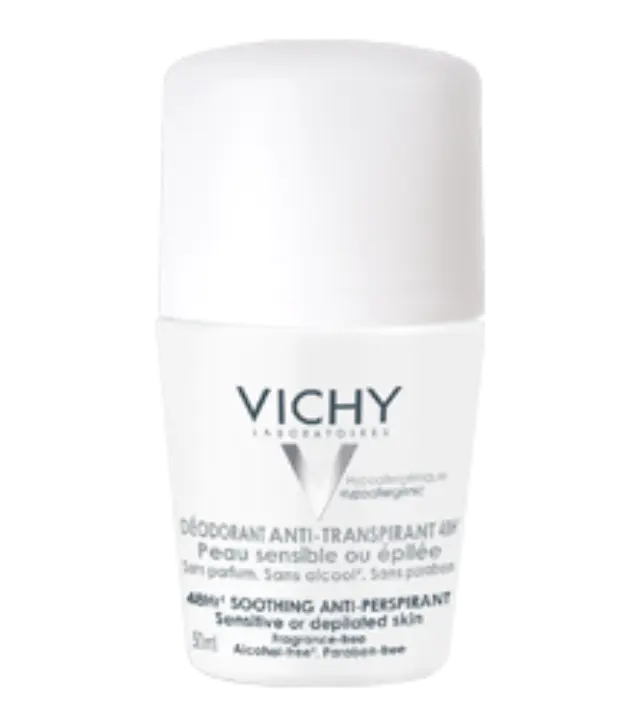 Vichy Anti-Transpirant Soothing Sensitive Roll-On 48h Aποσμητικό Roll-on για Ευαίσθητες Επιδερμίδες με 48ωρη Προστασία, 50ml