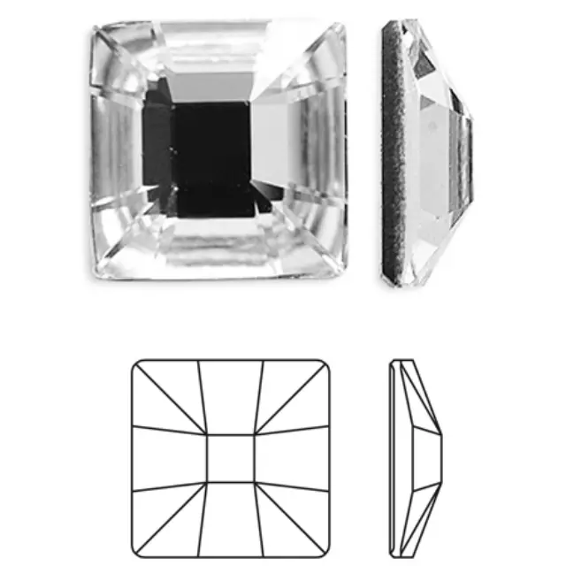 Swarovski 2483 Classic Square Crystal Comet Argent Light 25x25mm - 1τεμ