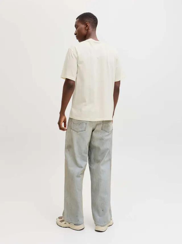 JJEDOVER SLUB TEE SS NOOS Antique White 3