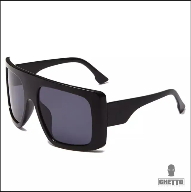 Ghetto The Big Frame Women Trendy Oversized Sunglasses Black