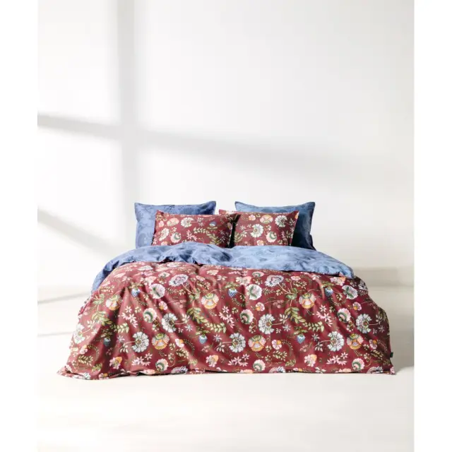 Σετ Σεντόνια Υπέρδιπλα 4 Τεμαχίων Kentia Cortney Terracotta-Green-Blue-Pink 240x270