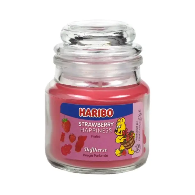 Haribo Αρωματικό Κερί σε Γυάλινο Βαζάκι: Strawberry Happiness 2