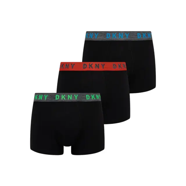 DNKY Ανδρικό Boxer Dothan Trunks - Τριπλό Πακέτο, Χρώμα Μαύρο - S