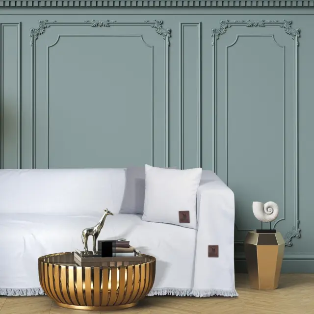 Ριχτάρι Τριθέσιο 180x300 Essential Greenwich Polo Club 3915 Λευκό 90% Βαμβάκι-10% Πολυέστερ