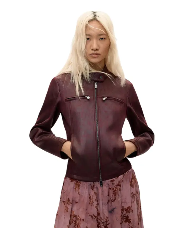 Desigual - Γυναικείο Τζάκετ Bikercy 26WWEW09-3099 Μπορντό