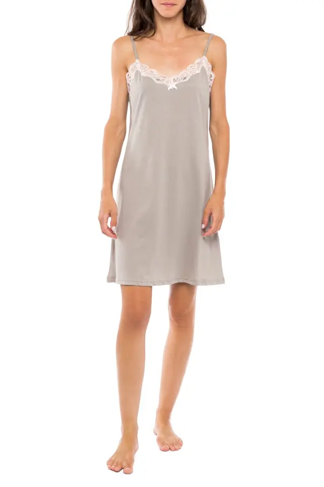 S1146 - Type - NIGHTGOWN SOLID PINK LACE