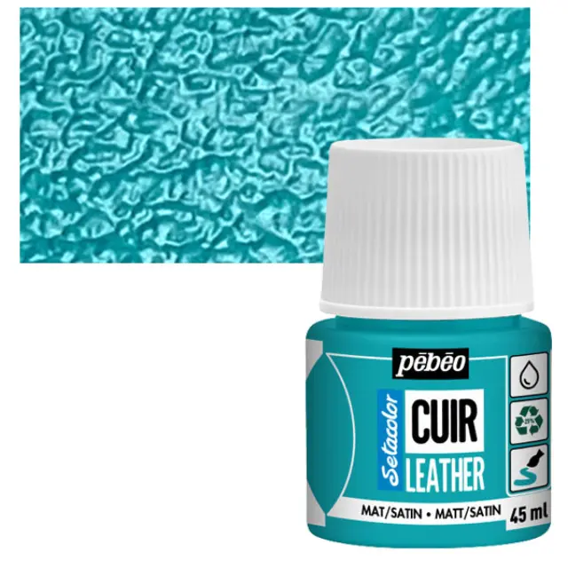 Pebeo Χρώμα Δέρματος Setacolor Leather - 13 Turquoise Blue - 45ml