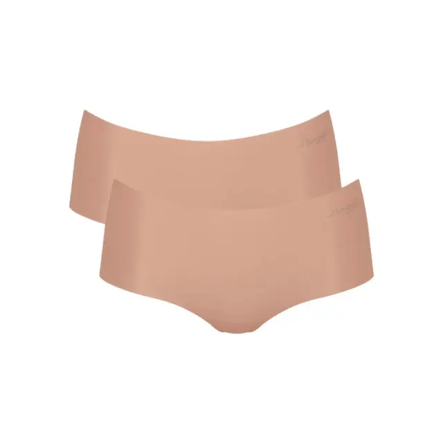 Sloggi Γυναικείο Εσώρουχο ZERO Microfibre 2.0 H Short - Διπλό Πακέτο, Χρώμα Σκούρο Μπεζ