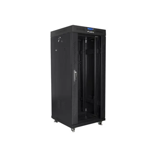 Lanberg Καμπίνα Rack 27U 600x600 LCD Black V2 (FF01-6627-12BL)