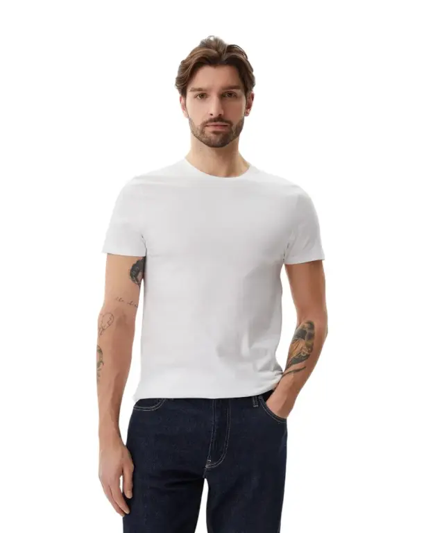Calvin Klein - Ανδρικές Φανέλες Κοντομάνικες Crew Neck CK Monogram Τριπλό Πακέτο LV00NB4051-100 Λευκό 2