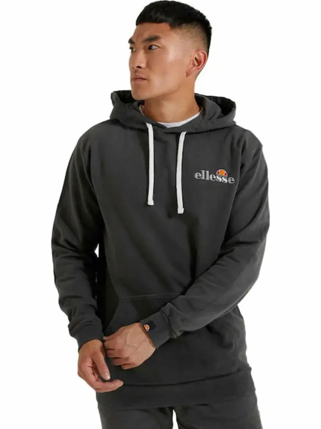 Ellesse Tinctoria Φούτερ με Κουκούλα Γκρι Grey - M