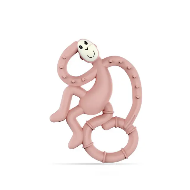MINI MONKEY TEETHER - DUSTY PINK