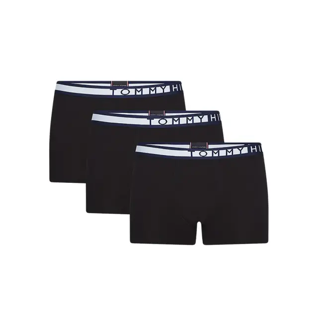Tommy Hilfiger Ανδρικό Boxer Logo Waistband Organic - Τριπλό Πακέτο, Χρώμα Μαύρο - S