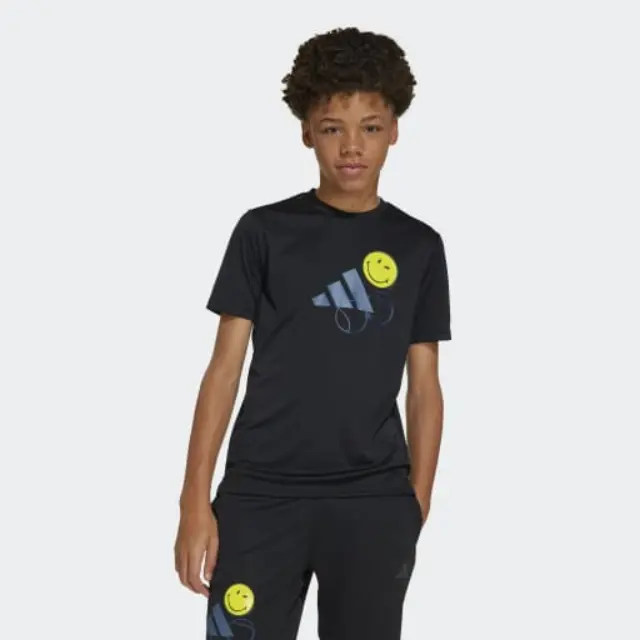 Adidas T-shirt Smiley World Black JN4288 - 116 3
