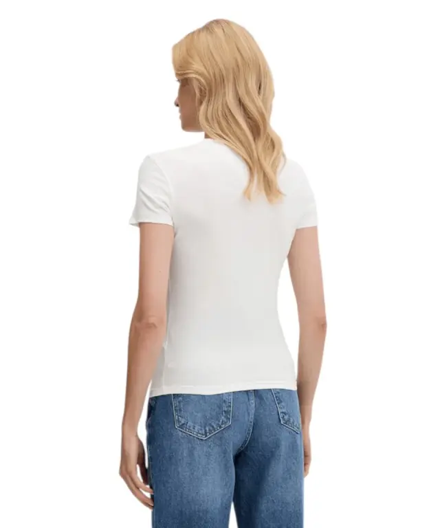 Tommy Hilfiger - Γυναικείο T-shirt Essential Logo2 Slim Fit DW0DW20913-YBL Λευκό - XL 2