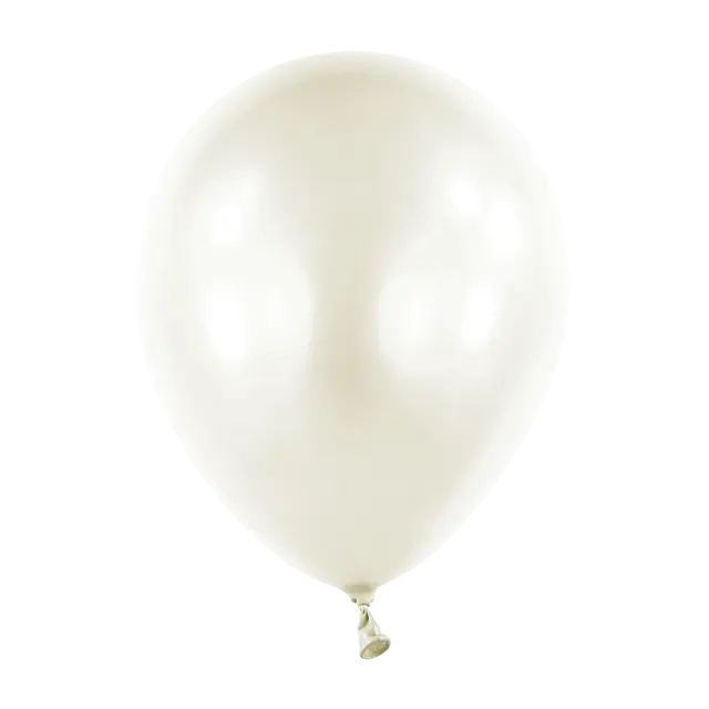 Μπαλόνια Λάτεξ 5 Λευκό Μεταλλικό / 100 τεμ - Frosty White