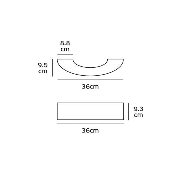 Hold Φωτιστικό Led τοίχου Up/down 9W 3000K IP54 36x9.3x9.5cm λευκό Άσπρο 2