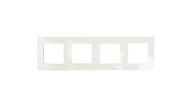 Plate Niloé - 4 gang - ivory
