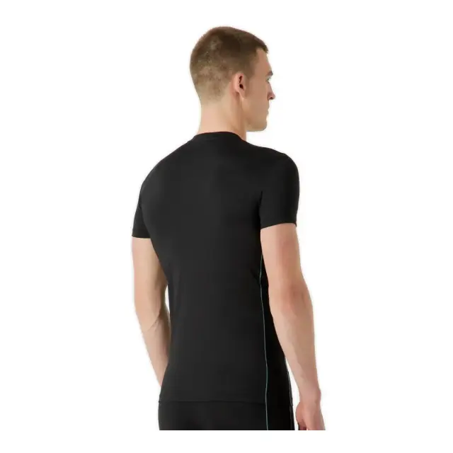 Emporio Armani Ανδρικό T-Shirt Round Logo Side Stripe, Χρώμα Μαύρο 2