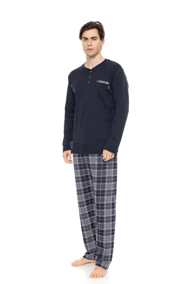 W-M720 - Type - PYJAMA JACQUARD BLUE GREY PLAID - XL 2