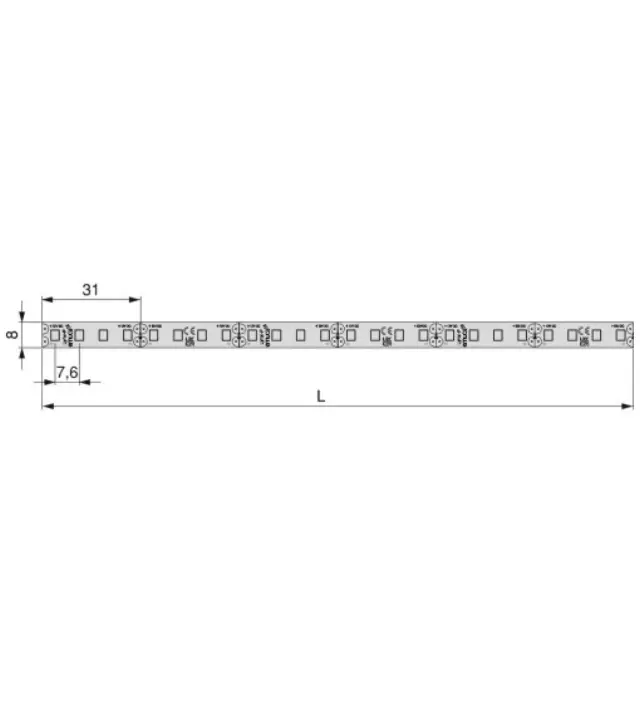 ΤΑΙΝΙΑ LED EMUCA LYNX PREMIUM 14.4W IP20 (12V DC) 5000MM 6000K 3