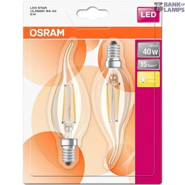 LED Bulb Filament E14 4W B35 CH 2700K 2pcs