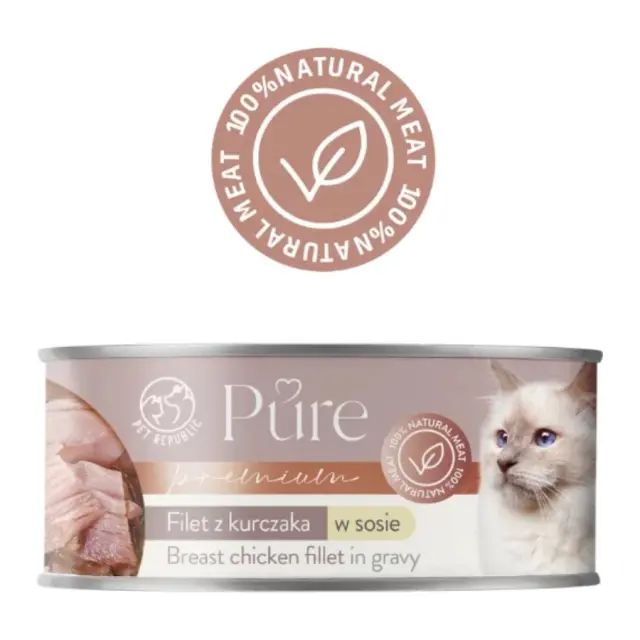 PetRepublic Pure γάτας με κοτόπουλο (PETR-021) (24x80g)