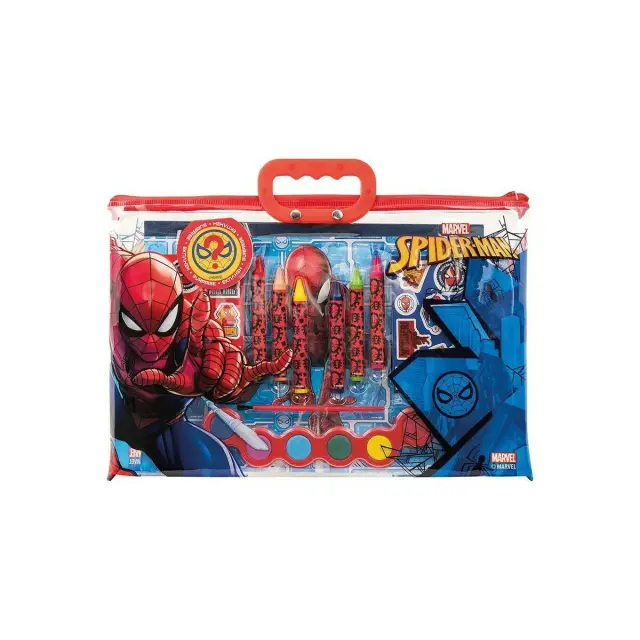 Επιτραπέζιο σετ Ζωγραφικής Διάφανη Τσάντα Spiderman (1023-68003)