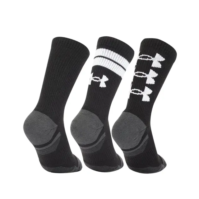 Under Armour Unisex Performance Tech Nov 3 Pack Crew Socks Μαύρο - Άσπρο 1379515-002 (Under Armour) - Medium 3