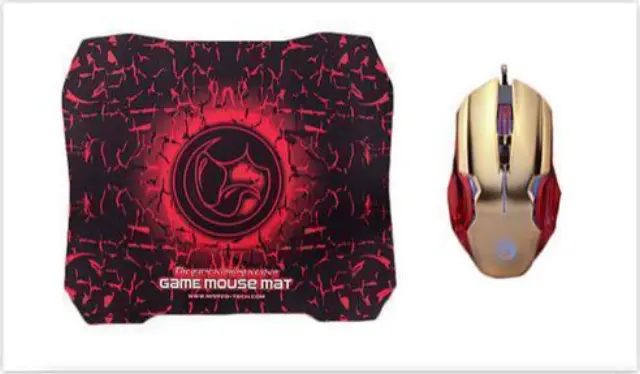 Marvo Gaming Σετ Ποντίκι 2400 DPI Χρυσό και Mousepad M416
