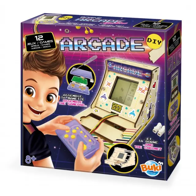 Buki France DIY Κονσόλα Arcade με 12 παιχνίδια για 8+ ετών 2167