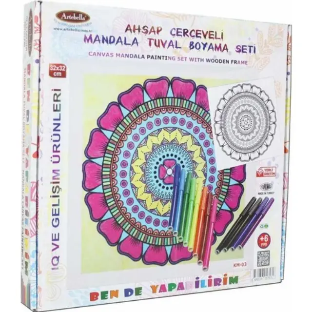 Artebella Mandala Σετ Καρτολίνο & Χρώματα 32x32cm KM-03