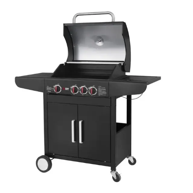Thermogatz GS Grill Lux Ψησταριά Υγραερίου με 3 Εστίες και Πλαϊνό Μάτι 3