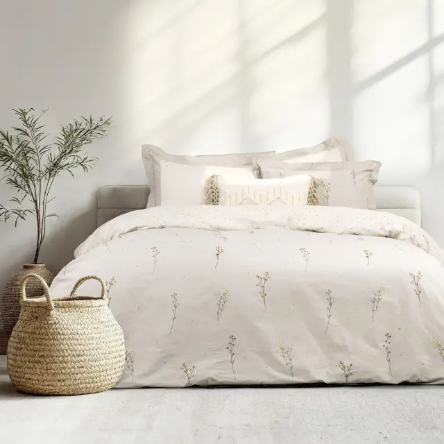 Πάπλωμα 220x240 Υπέρδιπλο Nima Delicate Beige 100% βαμβακερό