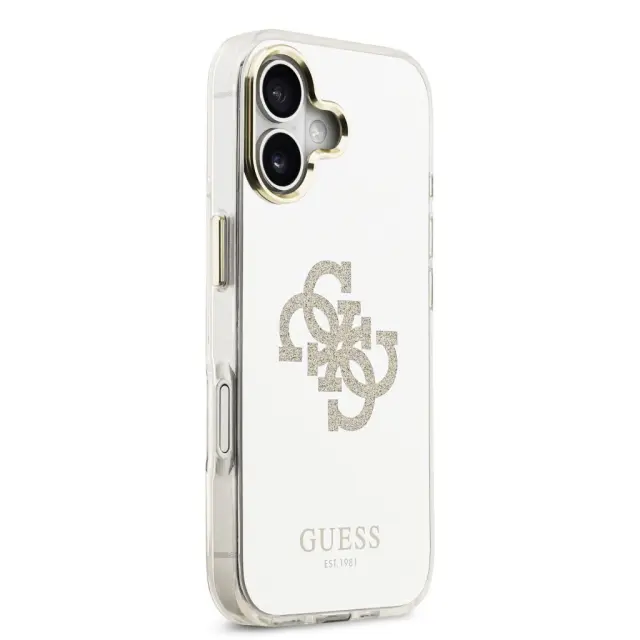 Guess PC/TPU Mirror 4G Glitter Logo MagSafe Case for iPhone 17 Gold 3