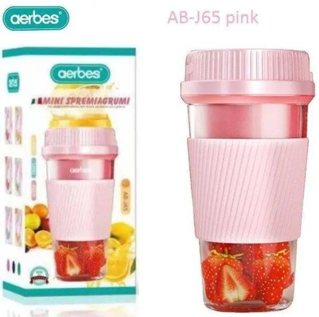 AB-J65 Επαναφορτιζόμενο Μπλέντερ Μπλε 350ml 2