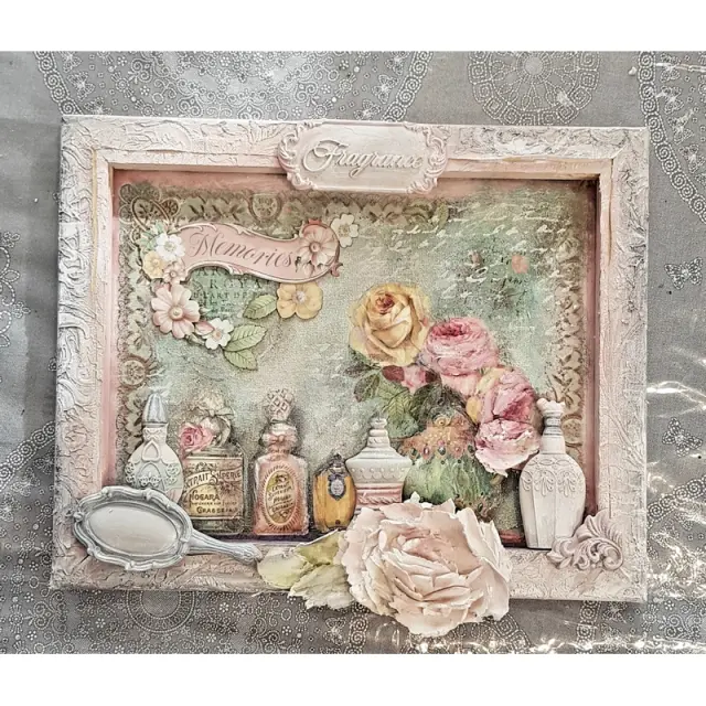Ριζόχαρτο Stamperia 21x29cm, Rose Perfume, Garden of Parfumes 3