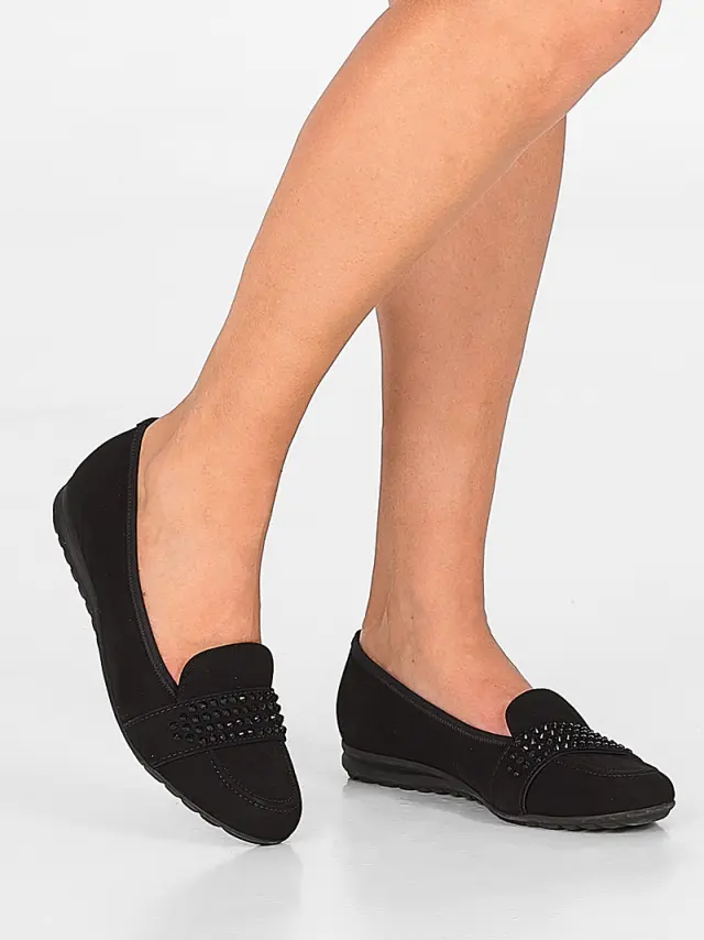 Gabor Μοκασίνια-Loafers Γυναικείο δέρμα Nubuck Μαύρο GAB/32624 47-SCHWARZ 2