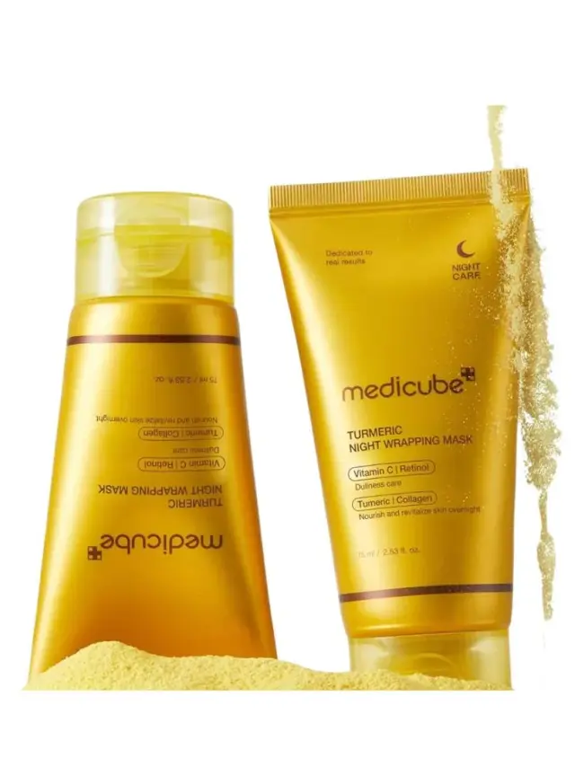 Medicube Kojic Turmeric Night Wrapping Mask 75ml- Μάσκα νυκτός με kojic acid και ρετινόλη 75ml 2