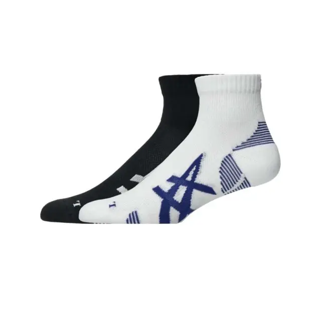 Asics Performance Cushion Run Quarter 2 Pair Sock Άσπρο - Μαύρο 3013B358-002 (Asics) 2