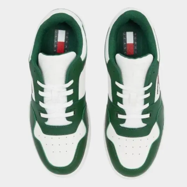 Tommy Hilfiger - Ανδρικά Δερμάτινα Sneakers Tjm Retro Basket Ess EM0EM01395-L2P Πράσινο - 46 3