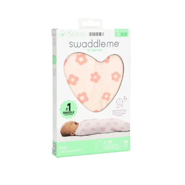 SwaddleMe Pod Πάνα Αγκαλιάς για Φάσκιωμα με Φερμουάρ Flower Confetti 0-2 Μηνών 2