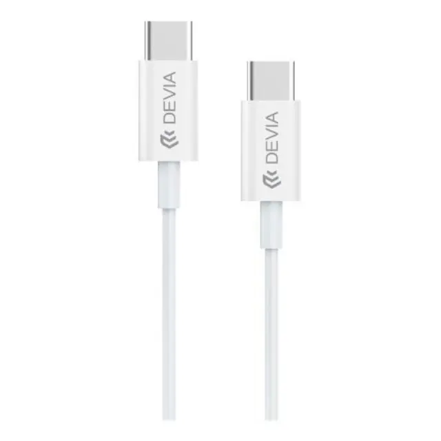 Καλώδιο Σύνδεσης USB 2.0 Devia EC042 USB C σε USB C PD 60W 1.2m Smart Λευκό N58930