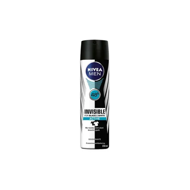 Nivea Deo Black + White Active Spray Ανδρικό 150ml