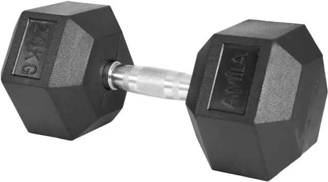 AMILA Αλτήρας Εξάγωνος Rubber Cover Class A - 20,0Kg (84543) 2