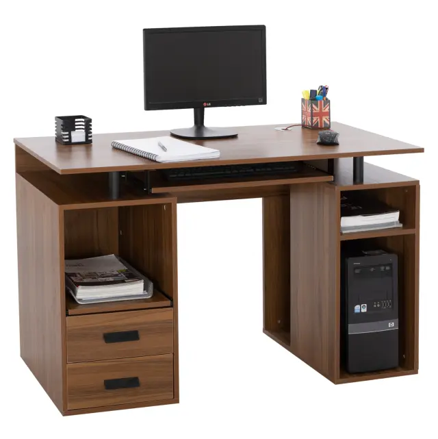 ΓΡΑΦΕΙΟ ΜΕΛΑΜΙΝΗΣ FB92026.03 WALNUT 120Χ55Χ76 εκ.