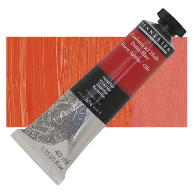 Sennelier Λάδι Finest Artists Oil 674 Vermillon - 40ml