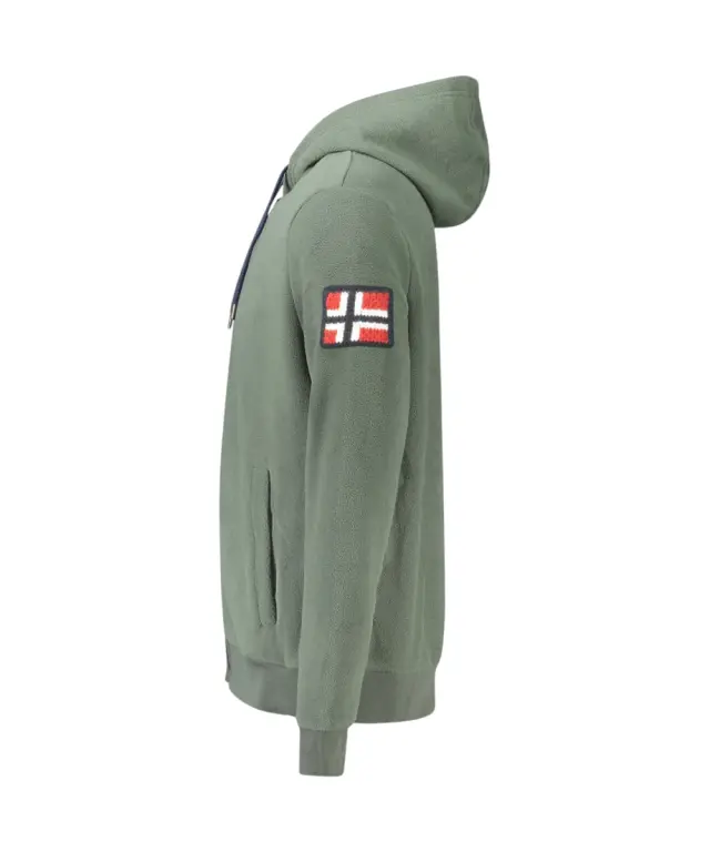 Norway Nautical School - Ανδρική Ζακέτα Φούτερ Fleece 849531-ARMY Πράσινο - S 3
