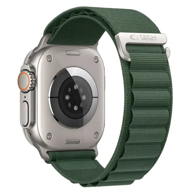 Tech-protect Nylon Pro Apple Watch 8 / 9 / 10 / 11 / 12 / Se / Ultra (44 / 45 / 46 / 49 Mm) Military Green
