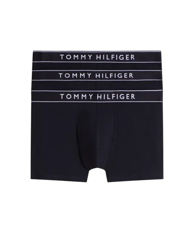 Tommy Hilfiger - Ανδρικά Μποξεράκια 3Pack Essential Logo UM0UM03882-0WG Μπλε Σκούρο